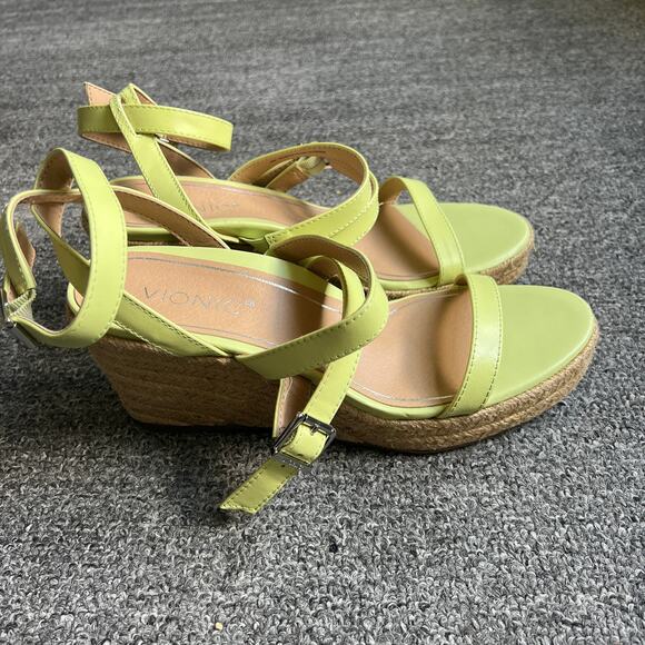 Vionic Lime Green Wedge Sandals - Picture 4 of 11